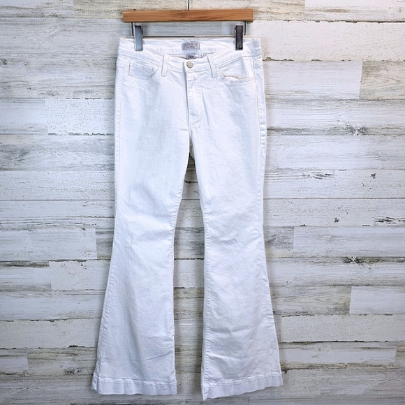 Judy Blue Cher Boho Bell Bottom White Jeans 31 Stretchy Spring Summer Comfort - Picture 3 of 15